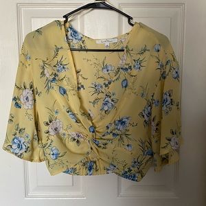 Twist knot front crop top